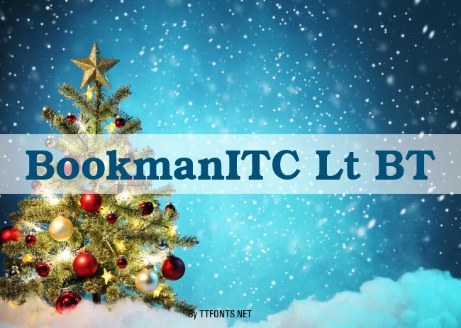 BookmanITC Lt BT example